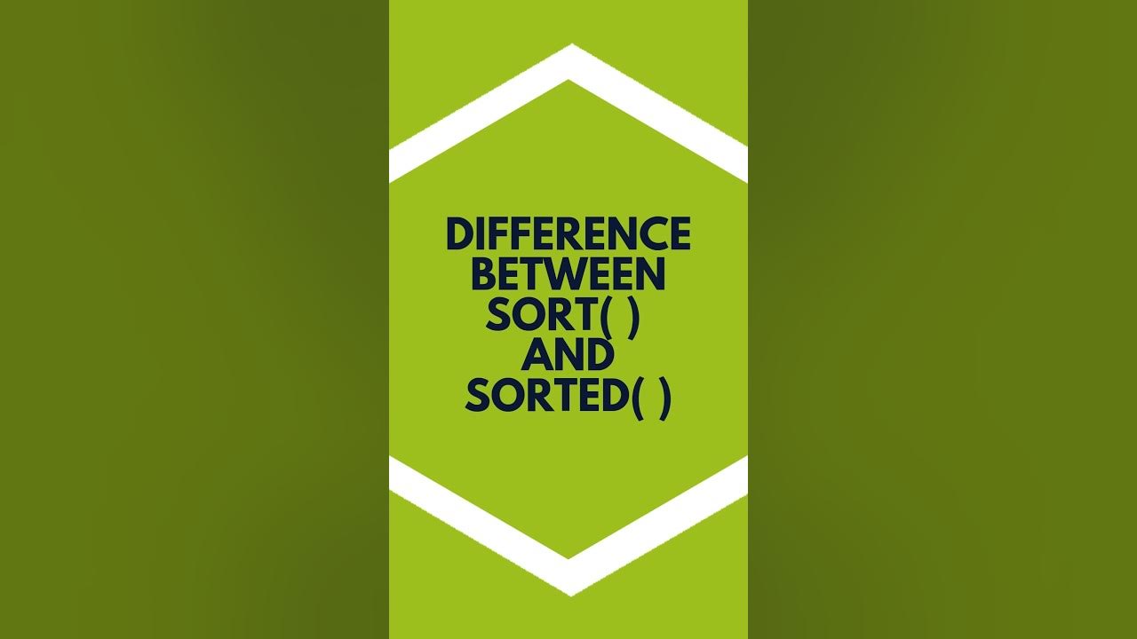 What is difference between sort and sorted || python || study spot ...