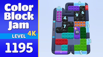 Color Block Jam Level 1195 Solution Walkthrough - 4K