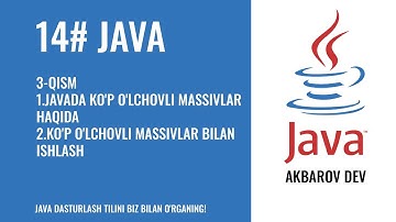 Java Darslari #14 dars 3-qism Javada ko