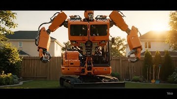Backyard Excavator Transformer – AI Generated #Shorts