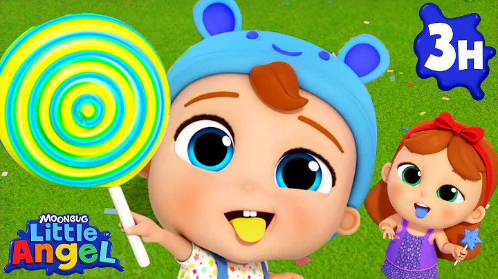 🍭✨ Yummy Lollipop Song |  Little Angel Color Songs & Nursery Rhymes | Learn Colors & Shapes