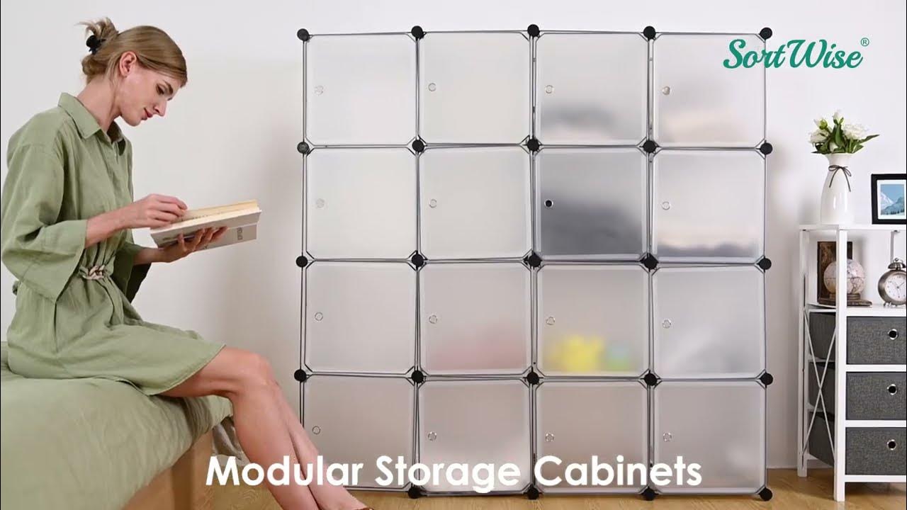HOMIDEC Wire Cube Storage, Storage Shelves 16 Cube Bookshelf Bookcase  Closet Organizer and Storage, Wire Storage Shelves Multi-U