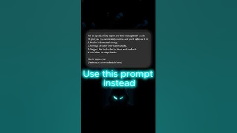 This ChatGPT Prompt Will Change Your Routine ⚡