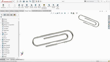 Paper clip design  #solidworks #paper #clip #design