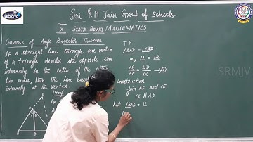 Matric - Class - X - Mathematics - Converse of Angle Bisector Theorem