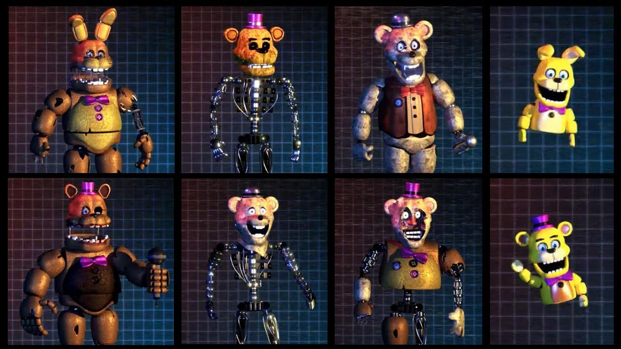 6 types of Fredbear for FNaF 4! Fredbear's Collection! (FNaF 4 Mods) 