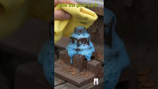 Cleaning a train track bolt is so satisfying #satisfying #rust #cleaning #AI