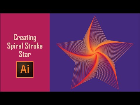 Create spiral stroke star in illustrator | Geometric shape design | Illustrator Tutorial