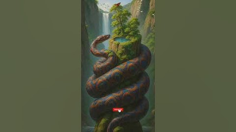 Nature Travel I Boa and tree trunk with beautiful waterfalls #trending  #boa