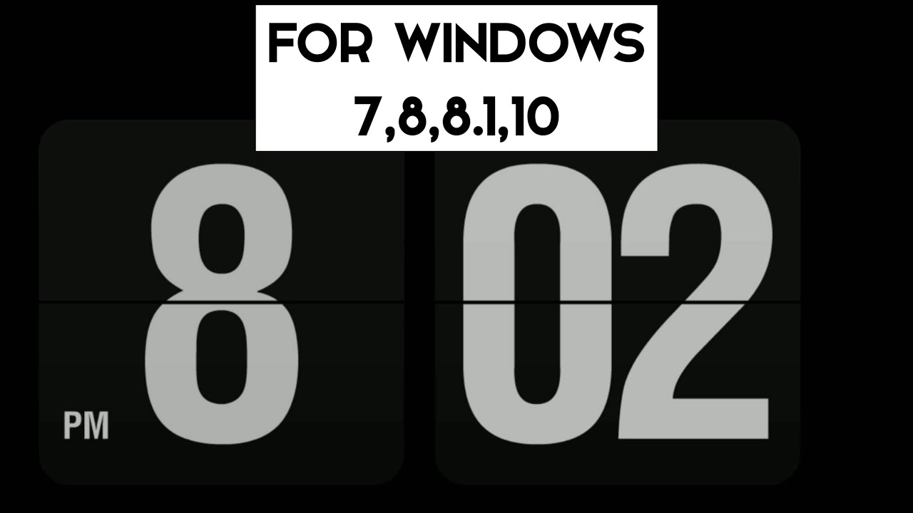 free clock screensaver windows 10