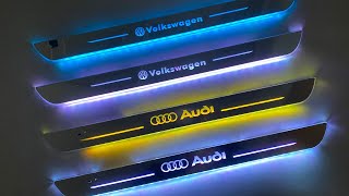 Led Car Door Sills Unbox and Review 2022 Dynamic Mode VS Breathing Mode Which one do you like Best