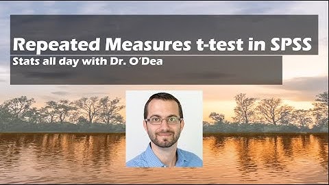 Repeated Measures t-test in SPSS
