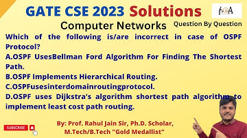 GATE CS 2023 Solutions | Question Wise Detailed Explanation | Computer Networks | OSPF