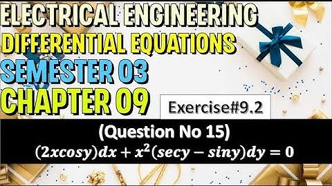 Differential Equations | Chapter#09 | Ex#9.2 | Q No 15 | Separable Equations | SM Yusuf
