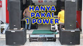 Cara pakai 1Power saja buat 4 BOX speaker dan SUBWOOFER 18inc