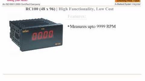 RATE INDICATOR TEMPERATURE TOTLALIZER RC 100 SELEC