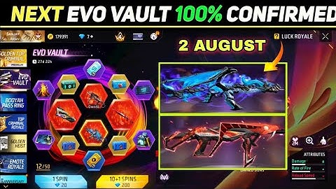 August Month Evo Vault Event 😍| Evo Ak 47 & Cobra Mp40 Return 🤔| Next Evo Gun Free Fire 🔥
