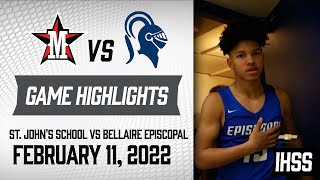 St. John's School vs Bellaire Episcopal - Boys 2022 Basketball Highlights