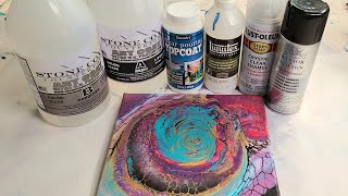 How I seal acrylic pours - cure time, varnish, resin, and more!