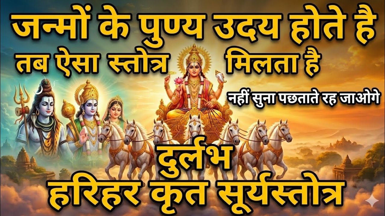 जन्मों के पुण्य उदय होते हैं, तब मिलता है यह स्तोत्र | Harihar Krit Surya Stotram | Karma Vedka