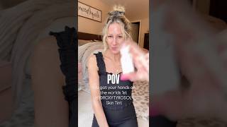 Applying Olive Rose Cosmetics skin tint 48 years old