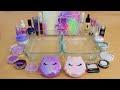 Lavender vs Pearl - Mixing Makeup Eyeshadow Into Slime ASMR 282 Satisfying Slime Video