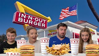 New Zealand Family Try InNOut Burger for the first time!