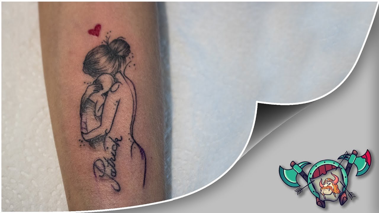 Maa (Mom) Baby Tattoo Design Men Women Waterproof Temporary Body Tattoo