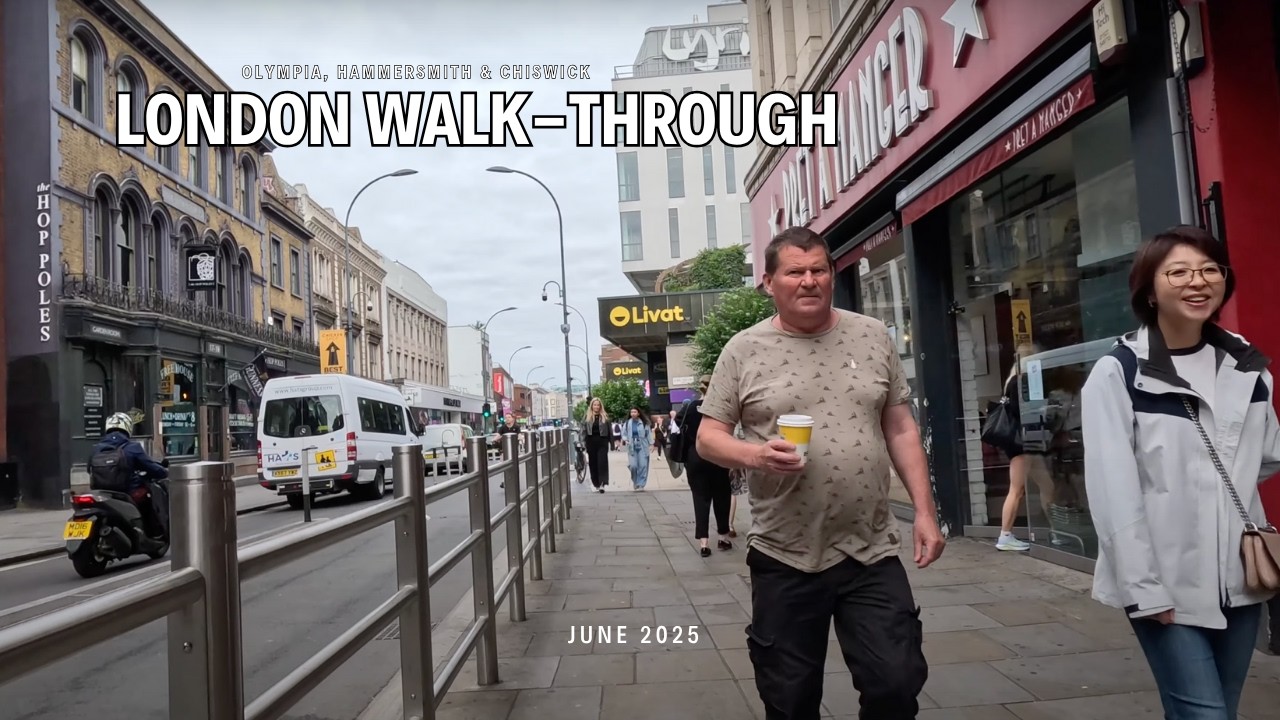 POV London city walking to Fullers Brewery