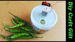 how to make mini chilli cutter at home  | power full Chilli cutter machine at home by diy carft gift