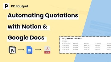 Quotation PDF Generator | How to automate Quotation PDF generation using Notion and Google Docs