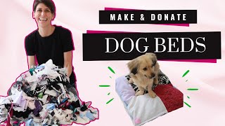 Let's Make Fabric Scrap Shelter Dog Beds You Can Donate! Scrap Buster Project for Beginners