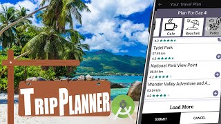 Android Trip Planner App using Android Studio screenshot 1