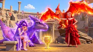 Violet Family Vs Ruby Family Rumi Gets Magic Flying Dinosaur Racing Championship-Kpop Demon Hunters