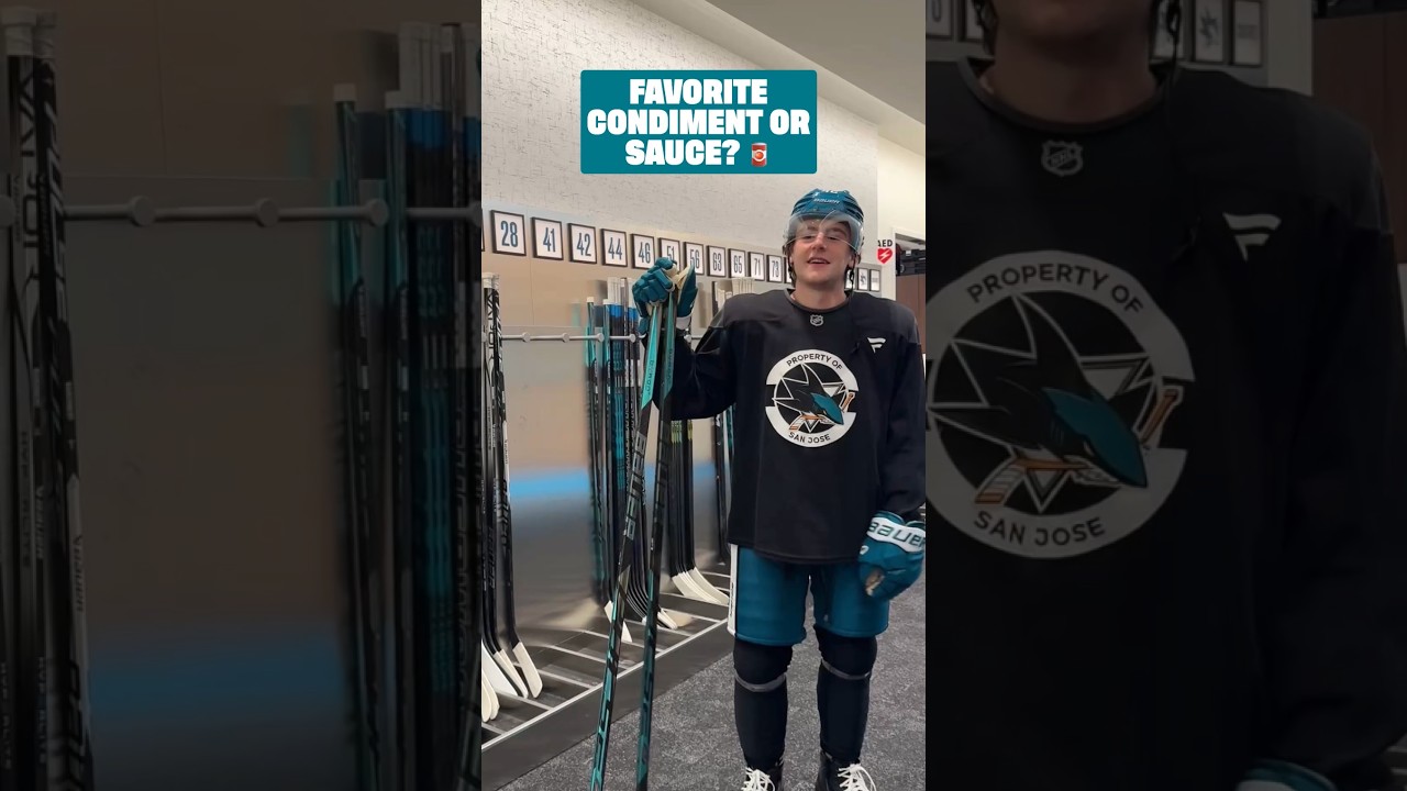 Making sure our food has some sauce. 🙂‍↕️ #sharks #hockey #nhl