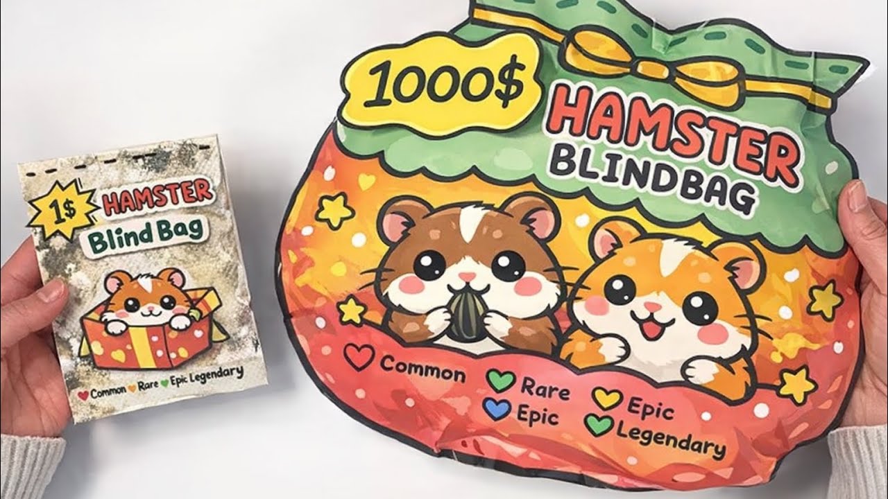 💜 { hamster paper} 💜 paper DIY Roborovski hamster blind bag surprise 🐹🍬