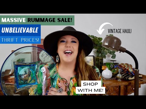 RUMMAGE SALE! Shop With Me! Charity Rummage Sale $1, $2, $3 ?!? We Scored Big Time! Thrift Haul