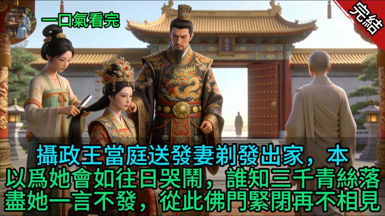 攝政王當庭送發妻剃發出家，本以爲她會如往日哭鬧，誰知三千青絲落盡她一言不發，從此佛門緊閉再不相見