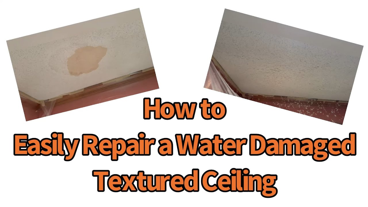 How to Repair a Water Damaged Textured Ceiling YouTube
