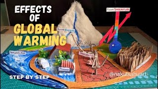 Effects of Global Warming – 3D Cardboard Model Project Nakul Sahu Art