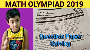 Q-1 to Q-10 of International Mathematics Olympiad (IOM) Class-4 Question paper 2019 Solving