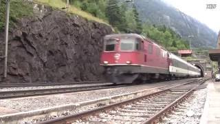Gotthardbahn - Wassen bahnhof [HD]