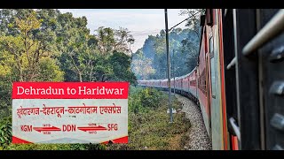 Dehradun to Haridwar by Sangam Link Express | The Jungles of Uttarakhand & LHB Track Sounds