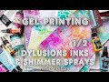 Gel printing with Dylusions Inks & Shimmer Sprays Part 1 | Mimi Bondi ST78