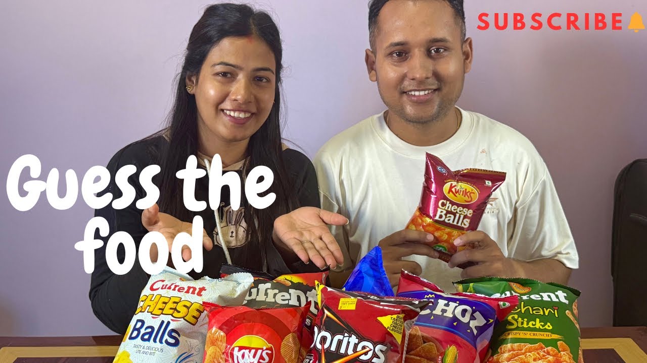 Guess the food 🍟🍿| blindfolded challenge | funny chitchat| #funny #comedy #food #subscribe #foodie 