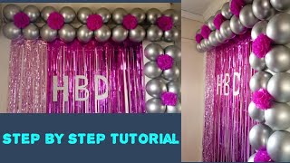 birthday decoration ideas at home/ how to decorate a birthday party at home/balloon decoration ideas