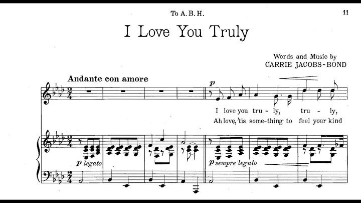 Carrie Jacobs-Bond: I Love You Truly (1901)