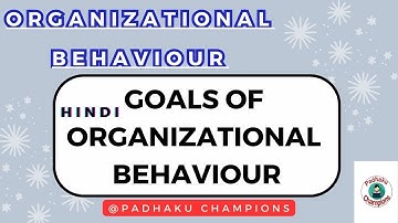 Goals Of Organizational Behaviour In Hindi/ With Notes / BBA 2nd Sem First Year/By Padhaku Champions