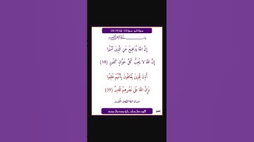 سورة الحج - سورة 22 - اية 39-38