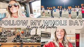 Life of a 22 YEAR OLD TEACHER |teaching, running errands, coaching & working out|